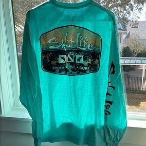 Salt Life Aqua Long Sleeve Shirt NWOT